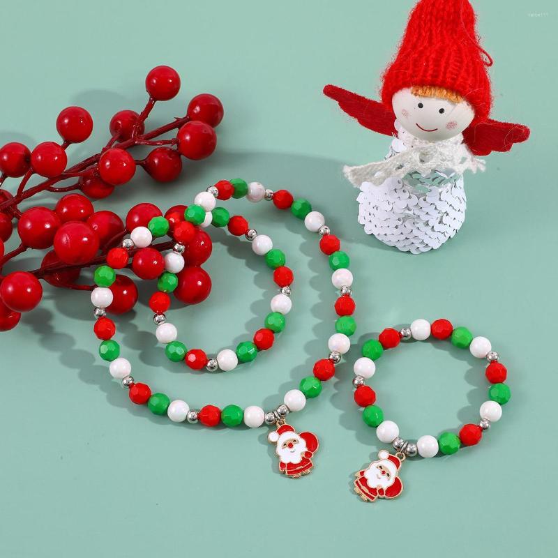 

Pendant Necklaces Makersland Trendy Bracelets Sets For Children Christmas Gift Kids Jewelry Set Beads Girls