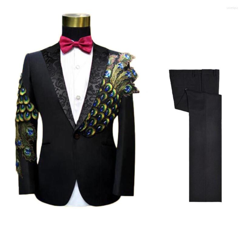 

Men's Suits Men Suit Closure Collar Business Pattern High-quality Men's Wedding Tuxedos(Jacket Pants)Stage Custom Made Set, Custom color