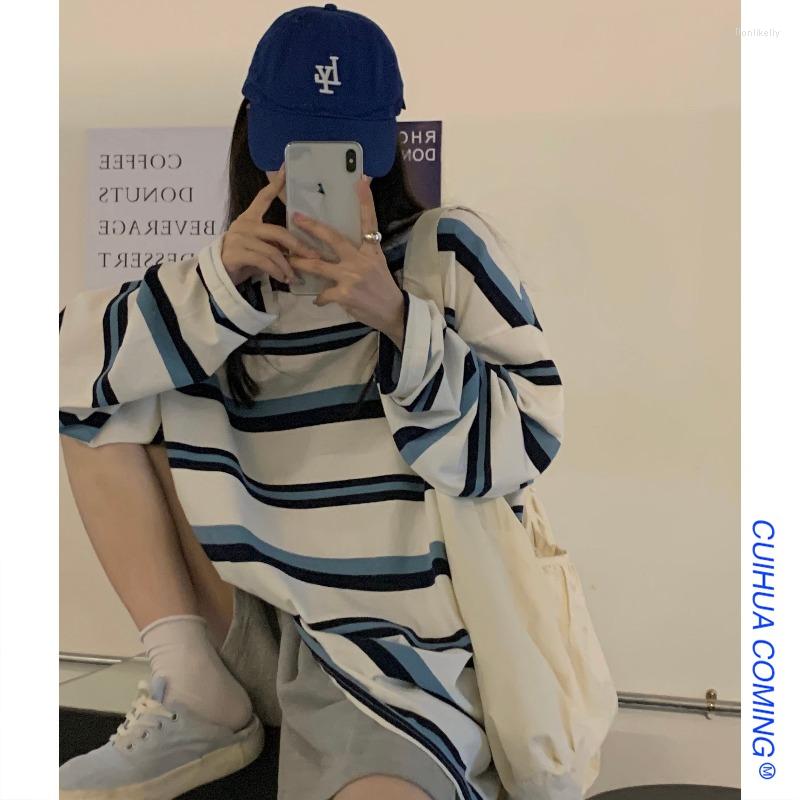 

Women' T Shirts Vintage Stripe Casual T-Shirt Women' Korean Clothes Harajuku Igbt Punk Oversized Y2k Tops Alt Emo Aesthetic Grunge, Orange