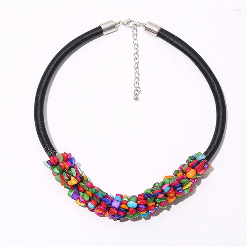 

Chains Bohemian Vintage Ethnic Style Crushed Stone Jewelry Making Necklace Diy Crystal Short Collarbone Chain