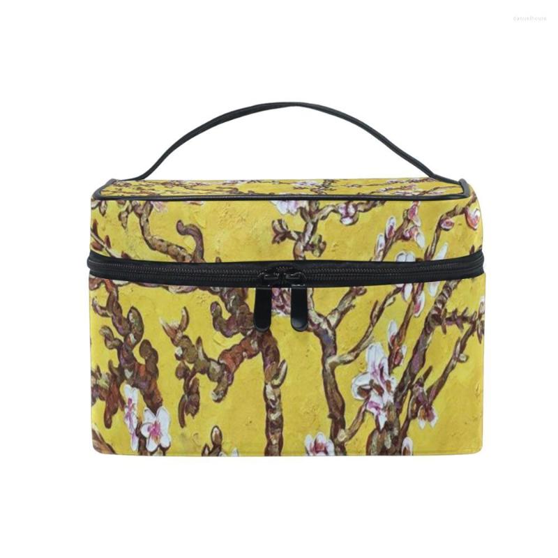 

Cosmetic Bags Women Bag Case High Capacity Makeup Quality Travel Organizer Beautician Pouch Famous Painting Print, 01