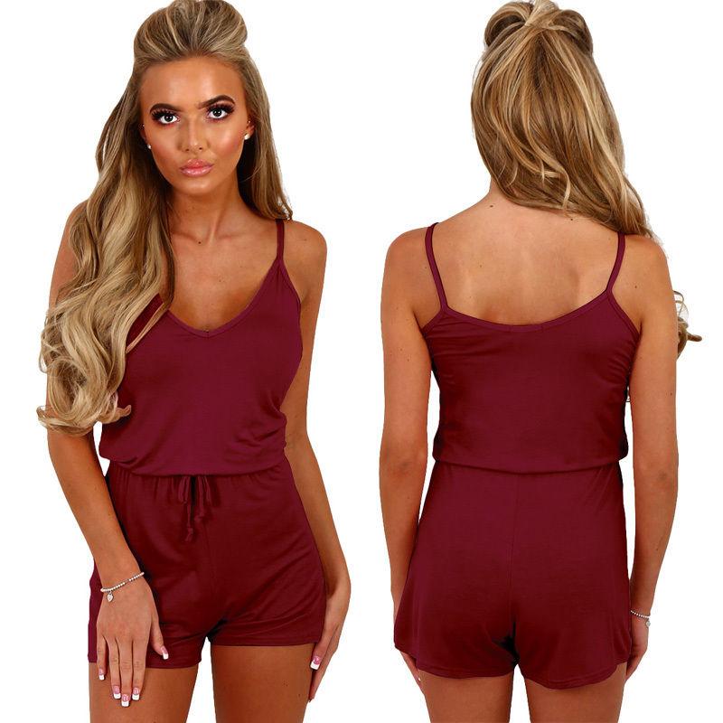 

Women' Jumpsuits & Rompers Sexy Ummer Women Ladies Clubwear V-Neck Playsuit Bodycon Party Jumpsuit&Romper Trousers, Black