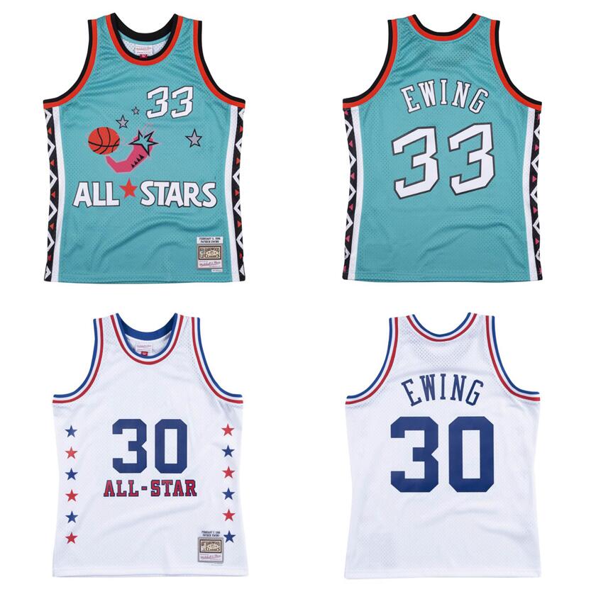 

Patrick Ewing Stitched basketball Jersey S-6XL Mitchell Ness jersey 1988 1991 1996 Star Mesh Hardwoods Classics retro jerseys Men women Youth 33 3 30, Stithced jersey