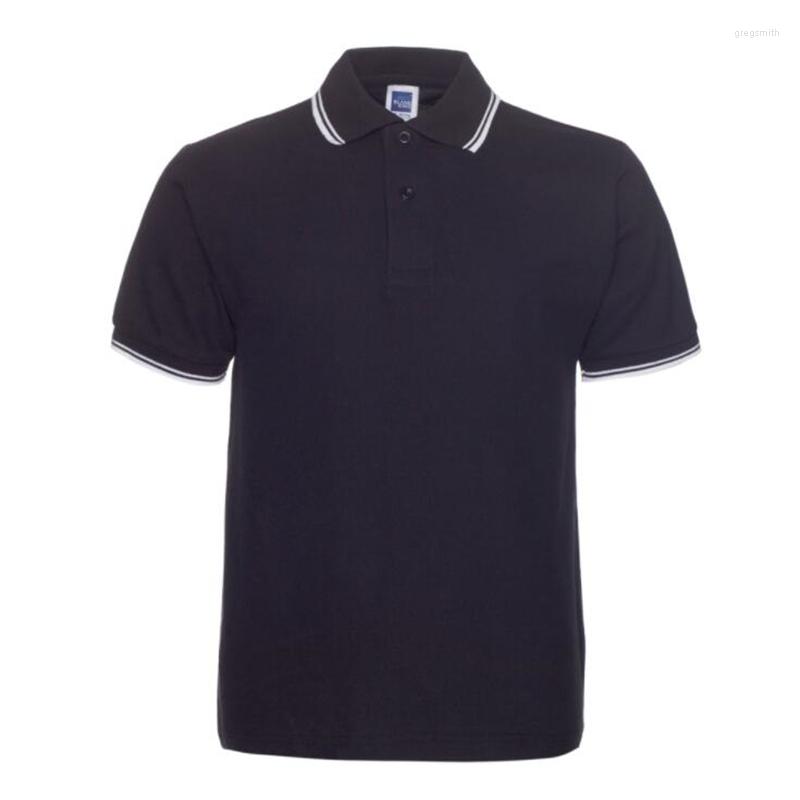 

Men's Polos Brand Shirt Men Cotton Short Sleeve Clothing Summer Style Big Size  - 3XL Camisa S Homme, Black
