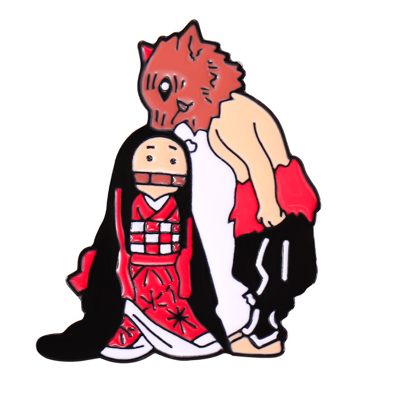 

Creative Anime Beauty and Wolf Figure Brooches Cartoon Character Enamel Pins Alloy Brooch for Boys Denim Jacket Shirt Badge Jewelry Gift Friend Bag Accessories