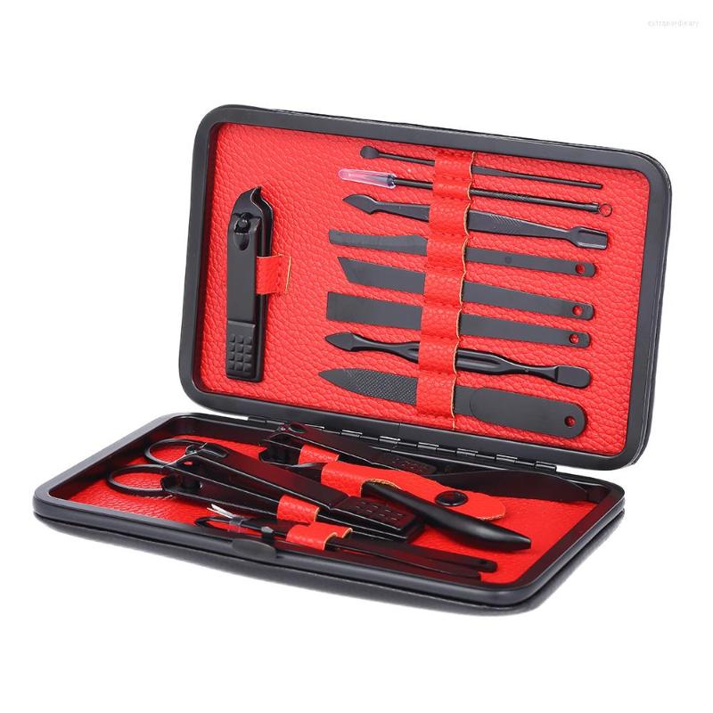 

Nail Art Kits 15Pcs Portable Manicure & Pedicure Set Scissor Tweezer Knife Ear Pick Utility Clipper Kit Care Tool Stainless Steel