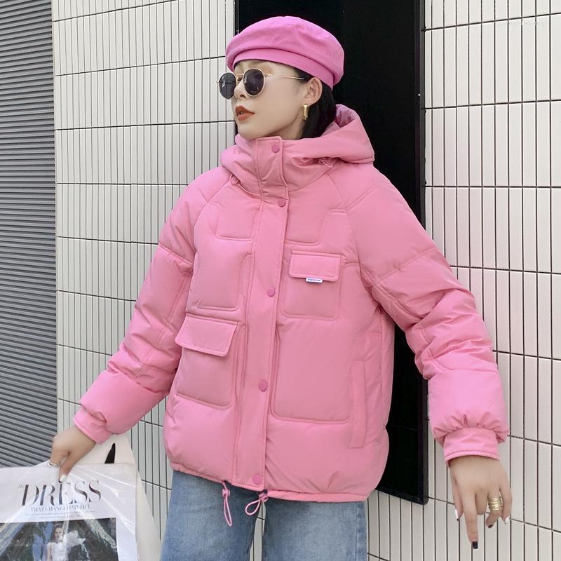 

Women's Trench Coats Woman Winter 2023 Short Hooded Parkas Women Clothing Loose Sweet Cotton Coat Fashion Overcoats Winterjacke Damen LM321, Green