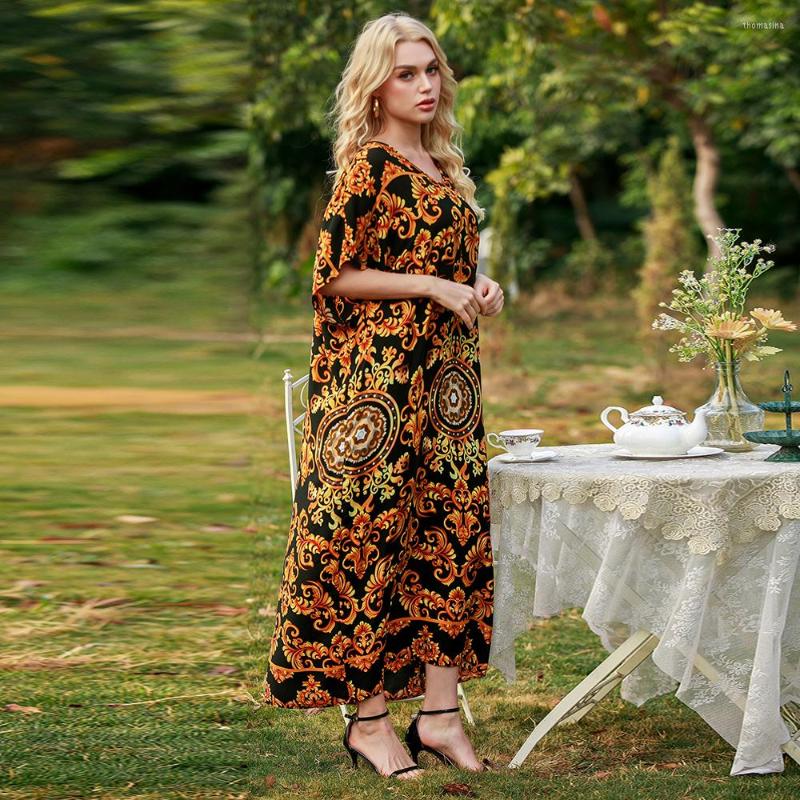 

Ethnic Clothing Plus Size Ramadan Eid Mubarak Abaya Dubai Muslim Long Maxi Dress Turkey Islam Robe Longue Dresses For Women Vestidos