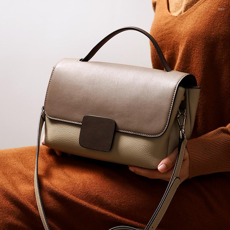 

Evening Bags Fashion Real Genuine Leather Handbags Women Designer Female Crossbody Shoulder Bag Ladies