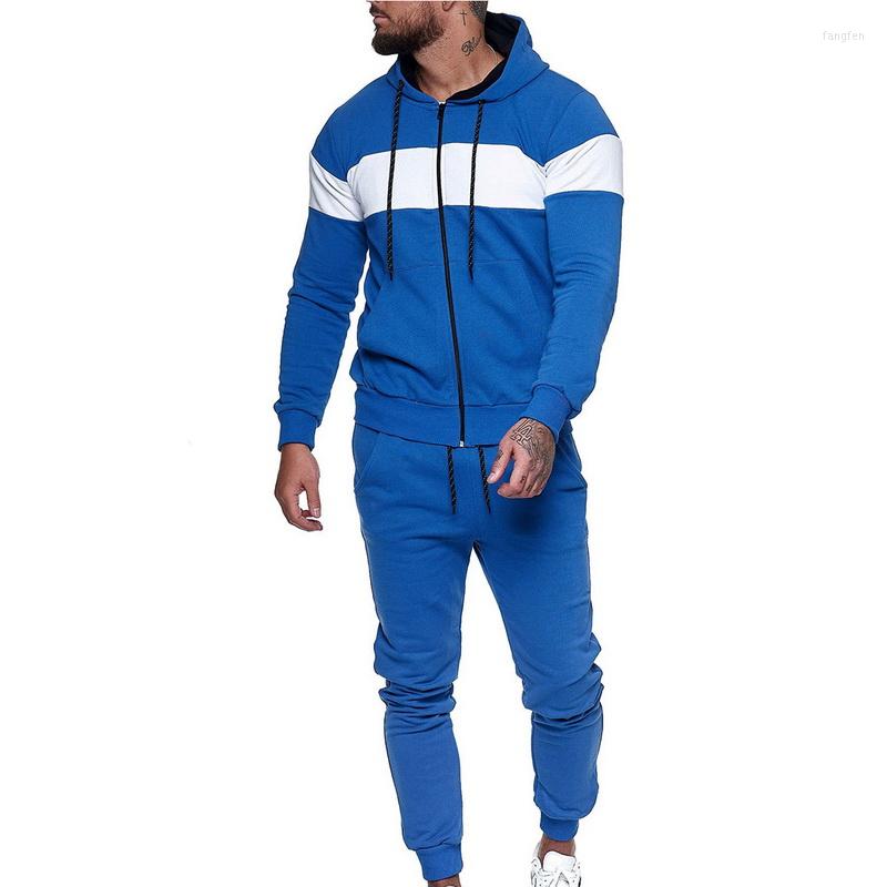 

Men's Hoodies Laamei Autumn Men Casual Hooded Sweatshirt Set 2023 Patchwork Hoodie Man Workwear Streetwear Hip Hop Sportswear Suit, White