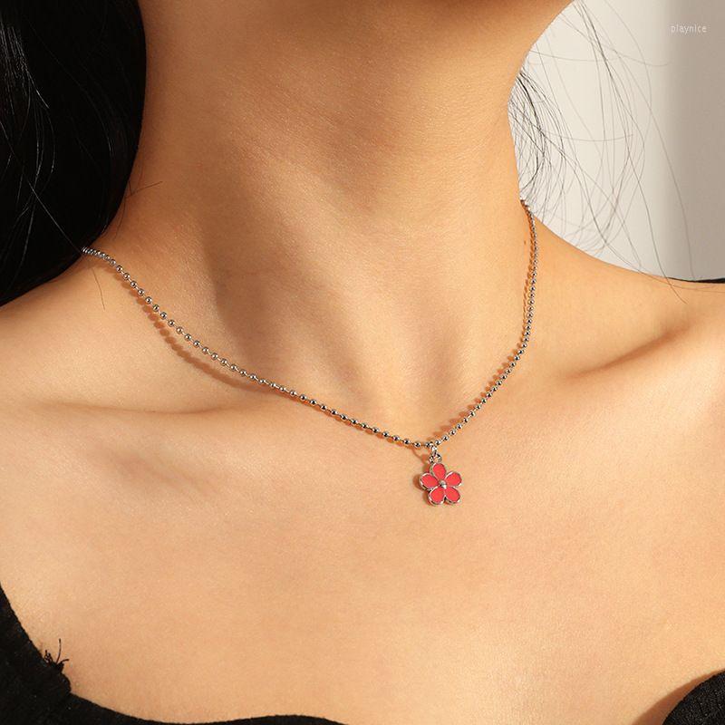 

Pendant Necklaces Fashion Alloy Classic Necklace Small Flower Gift Party Collares Ketting Accessories Jewelry Wholesale