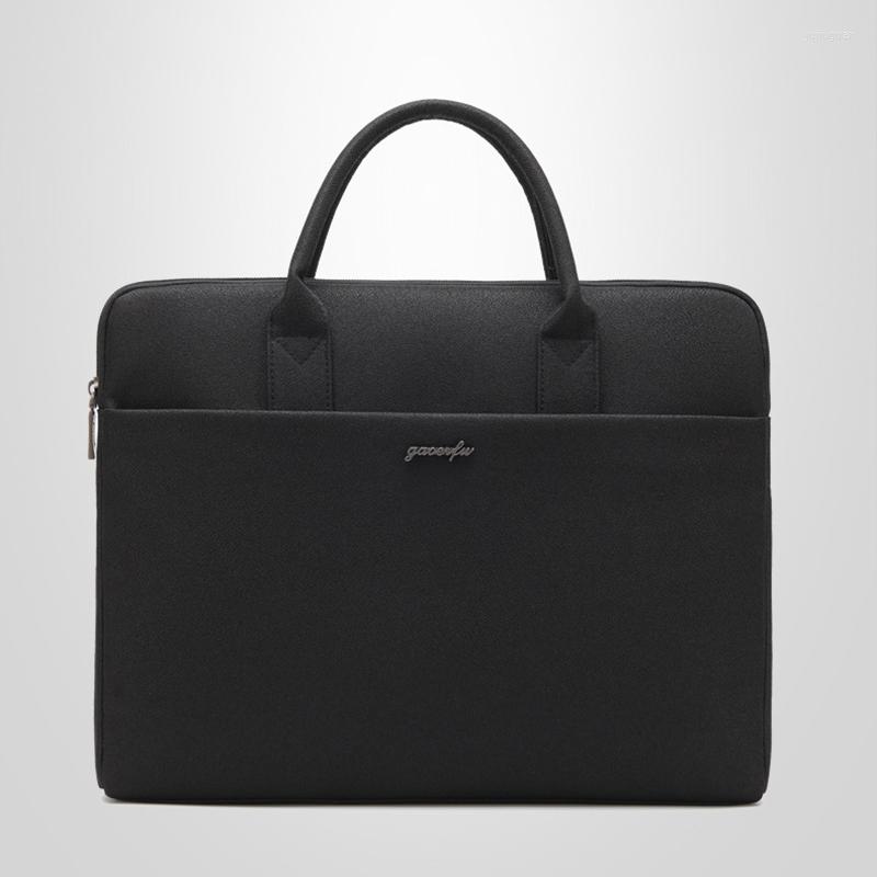 

Briefcases Office Messenger Luxury Bag Business Designer Document Laptop Bags Women Leather Computer Sac A Main Femme Handbags WWH30XP, Black