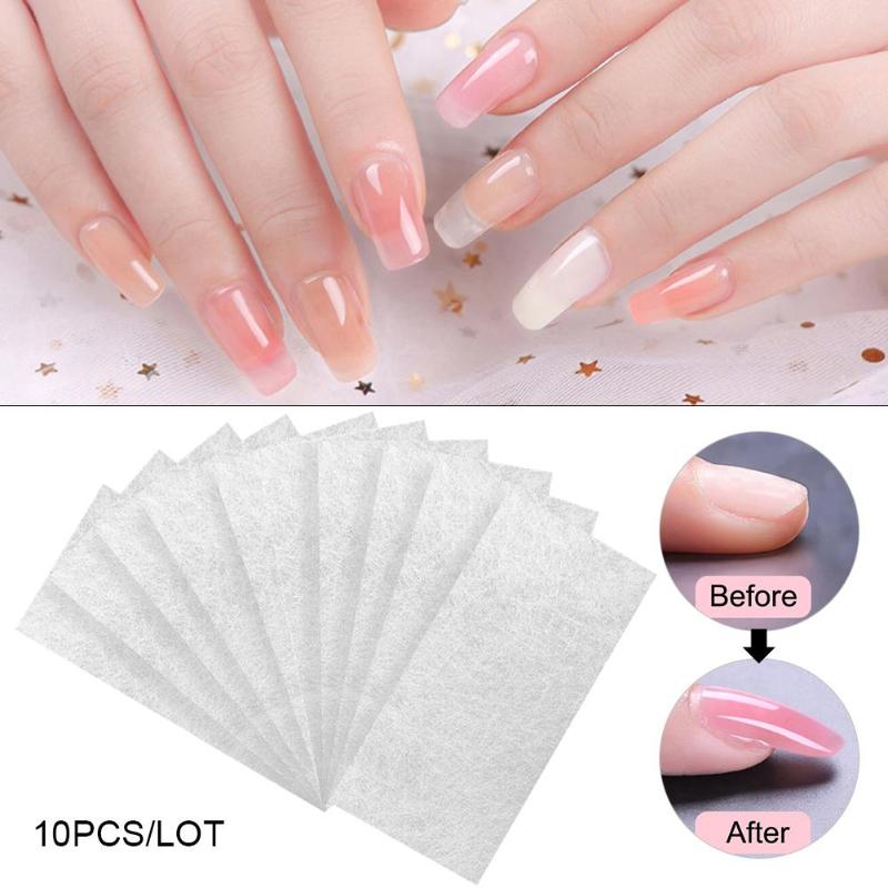 

Nail Art Kits 10PCS Building Gel Extension Non-woven Silks Fiberglass Silk DIY Protect Reinforce Sticker