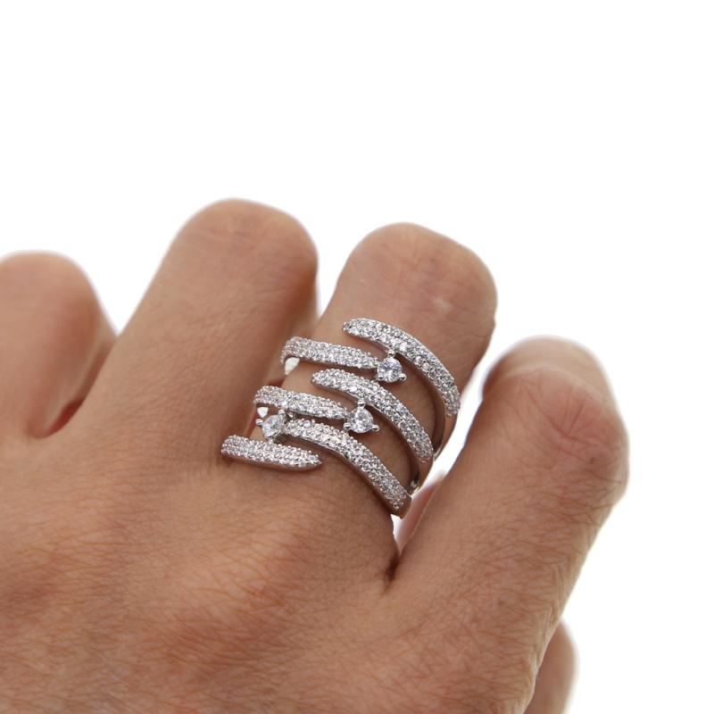 

Cluster Rings Arrived Top Quality Animal Snake Shape Ring Lady Pave Sparking Shiny Tiny Cz Luxury Sexy Women Girl Party JewelryCluster
