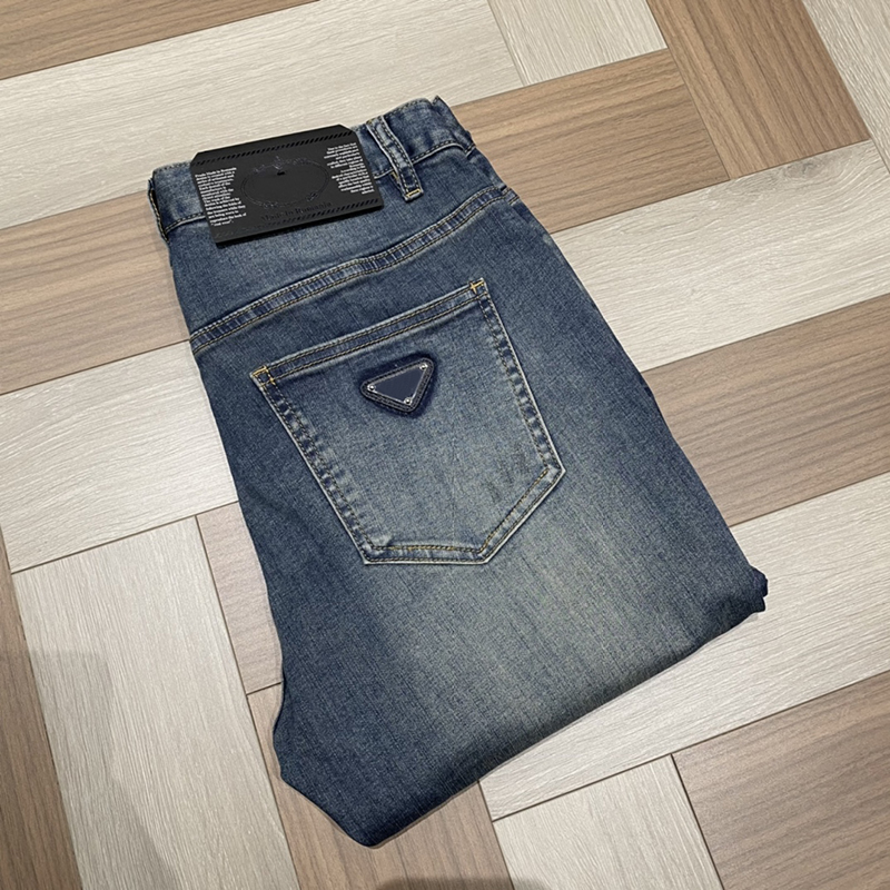 

2023 new Men's stretch jeans brand quality design comfortable casual jeans, Blue