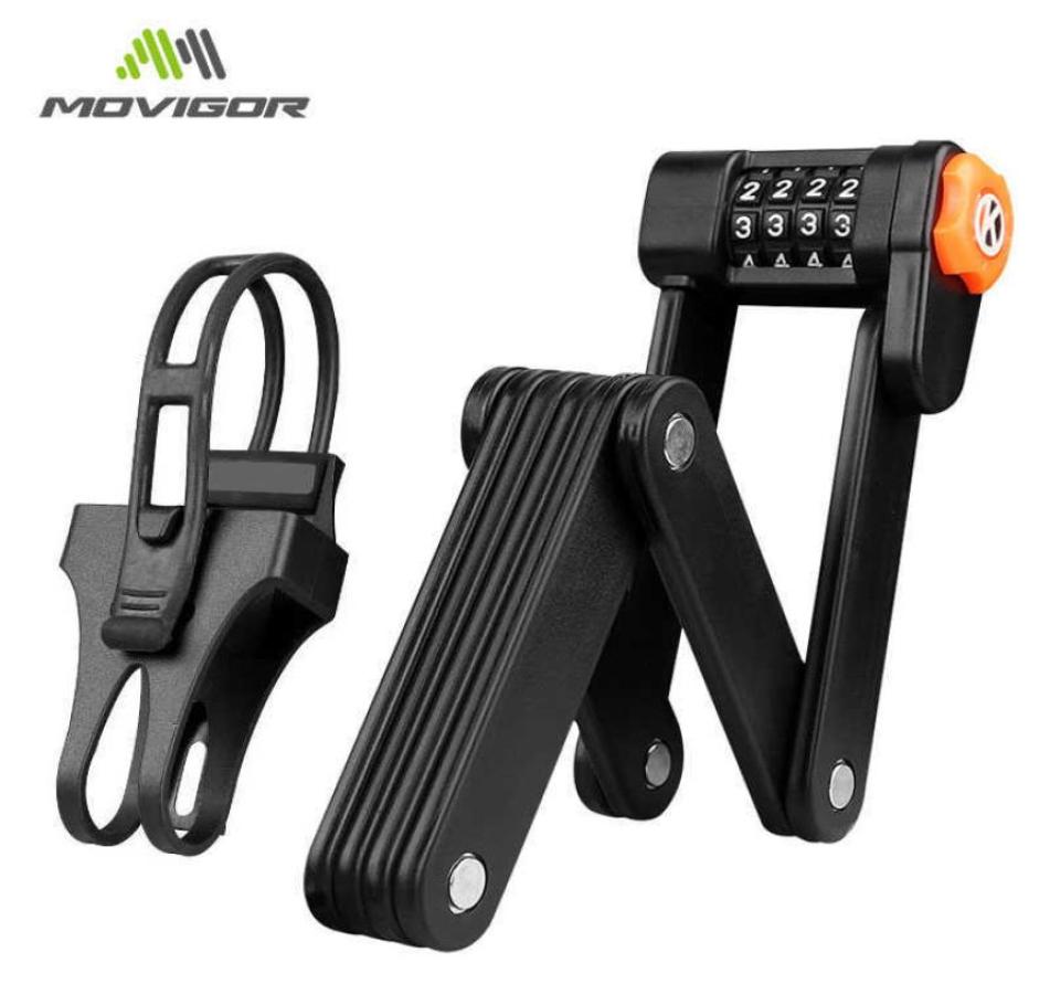 

MOVIGOR Steel Password Lock Bicycle Lock Portable Fixing MTB Road Bike Professional AntiTheft Folding Lock Safe Cycling Part P0822750595