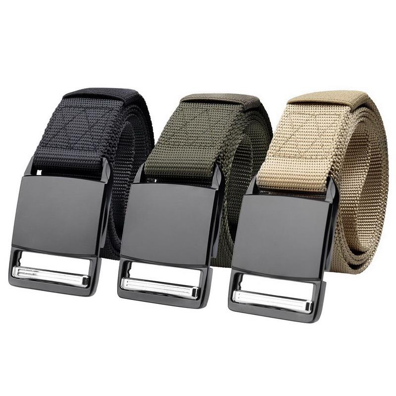 

Belts Mens Black Metal Buckle Nylon Quick Drying Release Army Funs Cowboy Jeans Accessories 3.8cm Outdoor Waist Strap CintoBelts