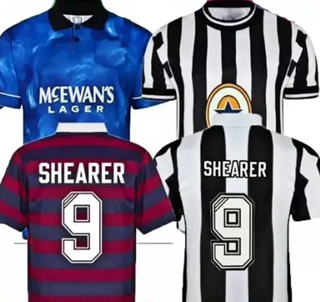 

1995 1996 1997 Newcastles Retro SOCCER jerseys SHEARER HAMANN OWEN ASPRILLA GINOLA COLE classic kits men Maillots de football jersey, 95/97 home shirt
