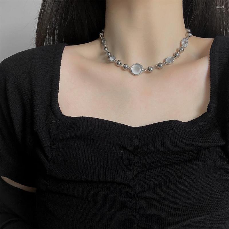 

Chains Opal Chain White Moonlight Necklace Luxury Temperament Accessories Collarbone For Women Jewelry Gift