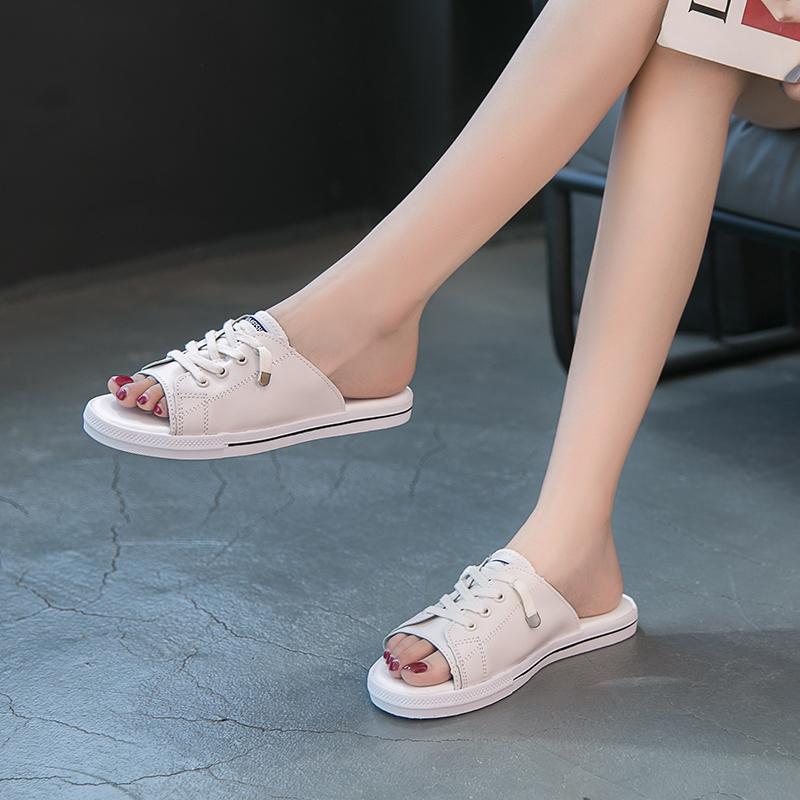 

Slippers Women Wear Fashionable Joker Web Celebrity Shoes Outside The 2023 Summer Han Edition Sports Leisure Flat With Drag, See chart