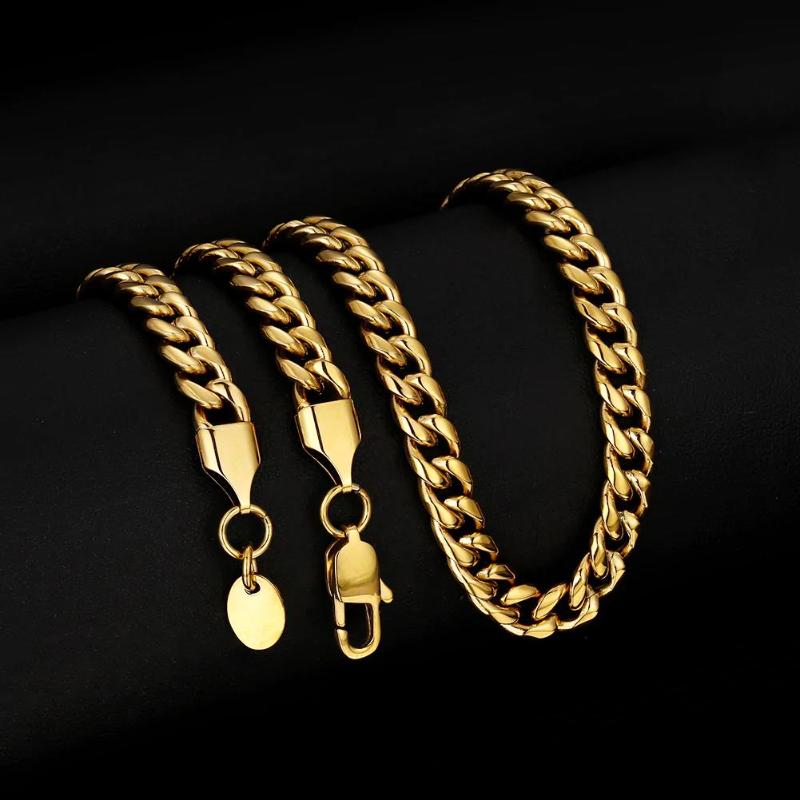 

Chains 6mm Miami Stainless Steel Cuban Necklace Hip-HopChains