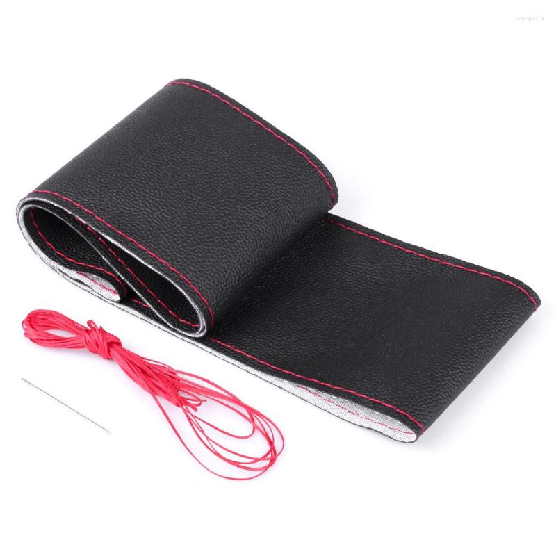 

Steering Wheel Covers Car Braid Cover Needles And Thread Micro Fiber Leather Suite DIY Texture Soft Auto Accessories