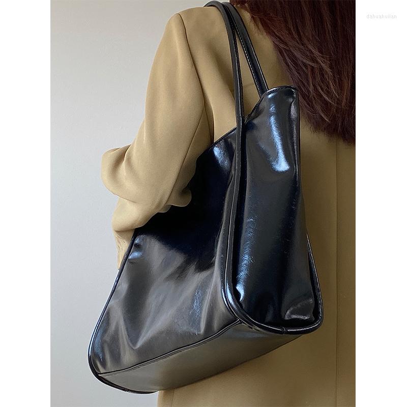 

Evening Bags Fashion Women Large Casual Shoulder Handbag Tote Soft PU Leather Lady, Black