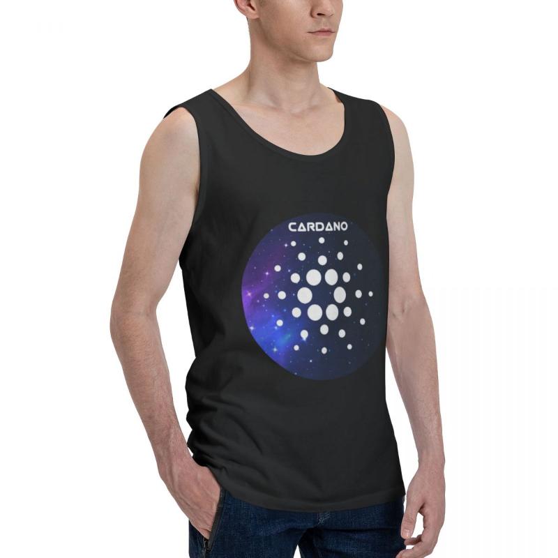 

Men' Tank Tops Cardano Space Galaxy Crypto ADA Cryptocurrency Top Shirt Binance Coin Vest Humor Graphic Novelty Sleeveless GarmentMen, Black