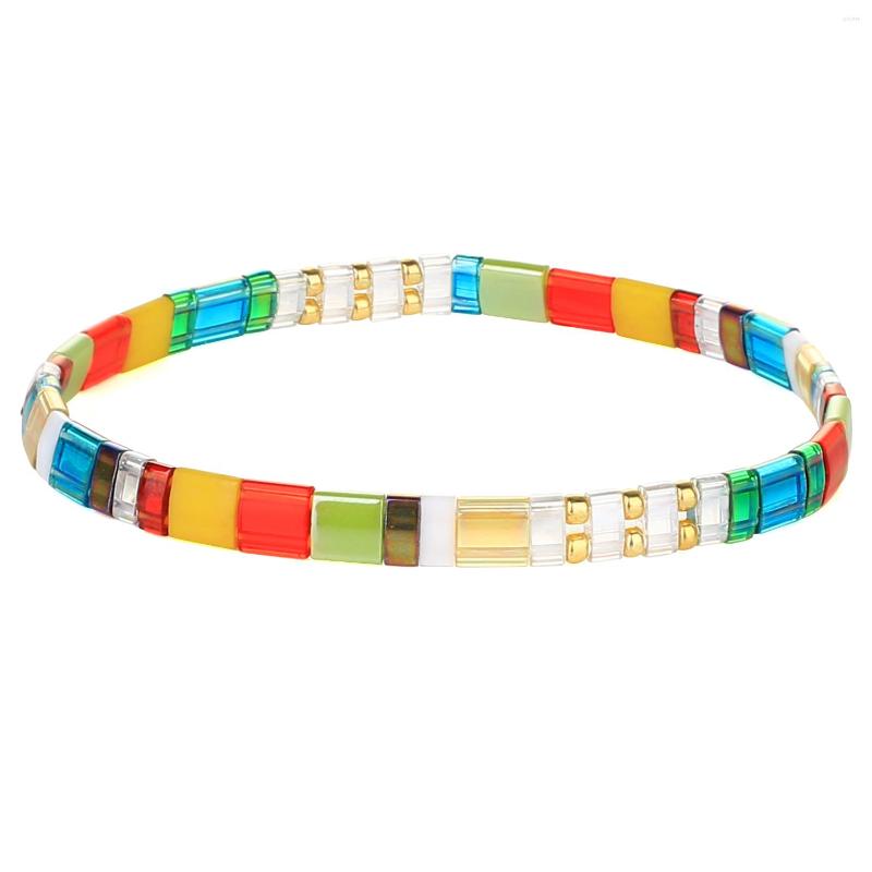 

Charm Bracelets KELITCH Women Handmade Tila Beaded Bracelet Jewelry Fashion Couple Bangle Accessories Friendship Gift Wholesale