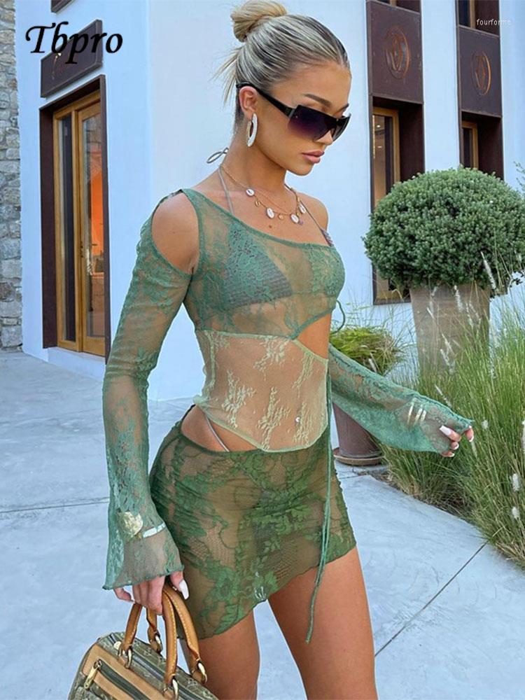 

Casual Dresses Women' Jacquard Sexy See Through Backless Mini Dress 2023 Summer Long Sleeve Cut Out Party Lady Elegant Vestido, Green