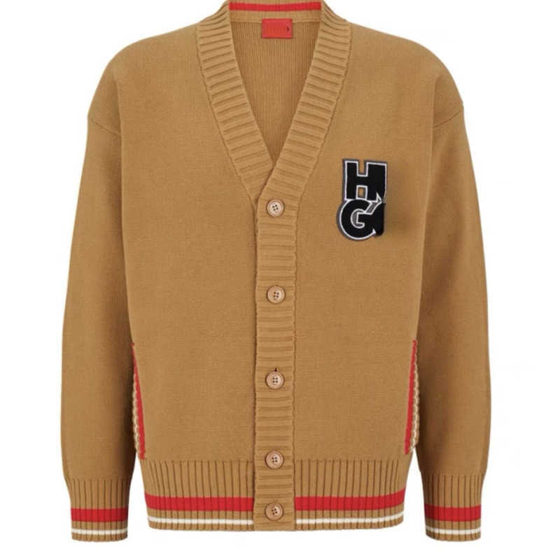 

Winter knitted cardigan men women wool sweater letter embroidered jacket designer sweaters mens casual woolen coat V-neck jackets, Black
