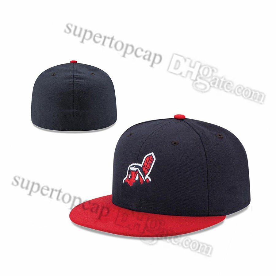 

2023 Men's Baseball Full Closed Caps Summer Navy Blue Letter Bone Men Women Red Color All 32 Teams Casual Outdoor Sport Flat Fitted hats Mix Colors 026