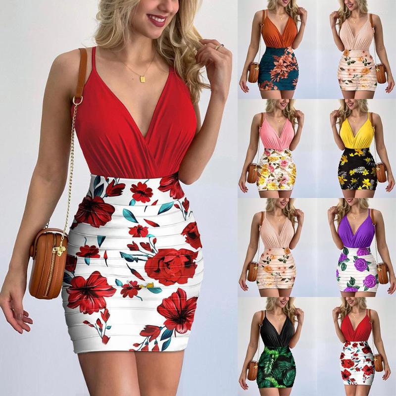 

Work Dresses Summer 2023 Women' Bodysuit And Trendy Floral Print Skirt Sets