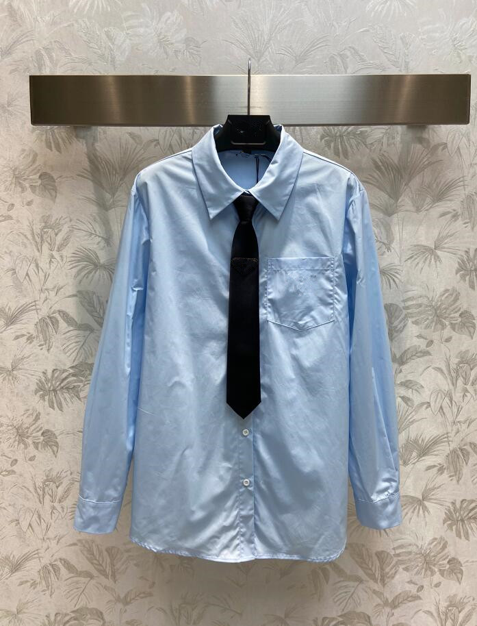 

Women' Chapter 23 Necktie Decorative Shirt Different Design Feelings Invincible Handsome Shirt Simple Design Added Necktie Decorative to Enhance Texture 219, Customize