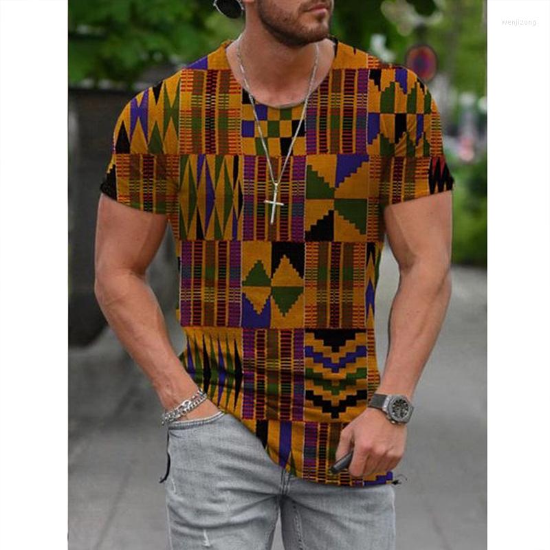 

Men's T Shirts OGKB Arrival Summer 3D Printed Plaid Stitching Style Mens Fashion Streetwear Short Sleeve O Neck Color Tshirt Oversized 6XL, 61257