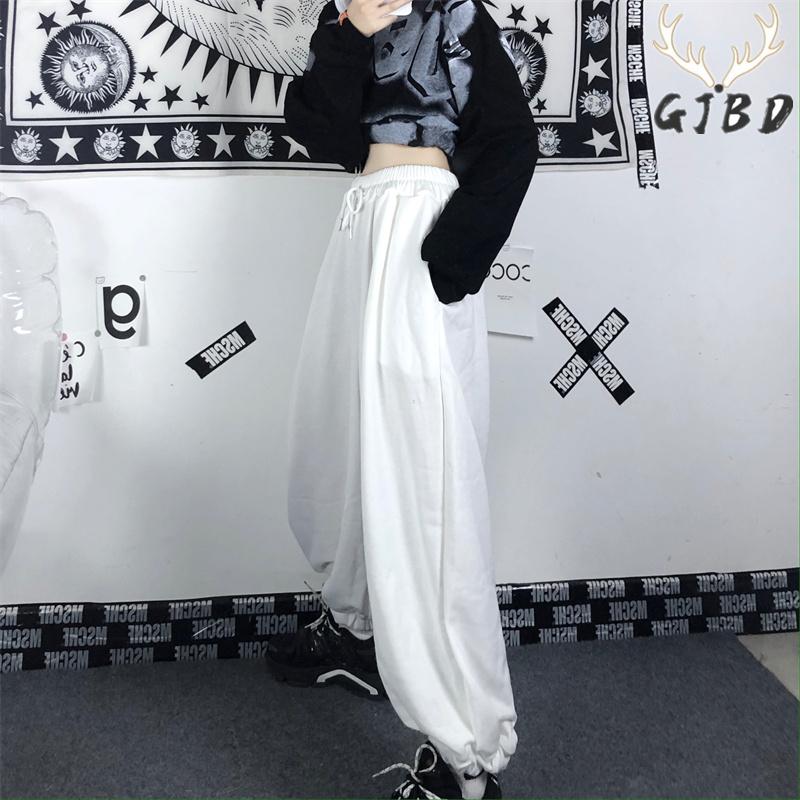 

Women's Pants & Capris Stretchy High Waist Women Casual 2023 Summer White Street Straight Baggy Fashion Wide Leg Design Ladies Sports Trouse