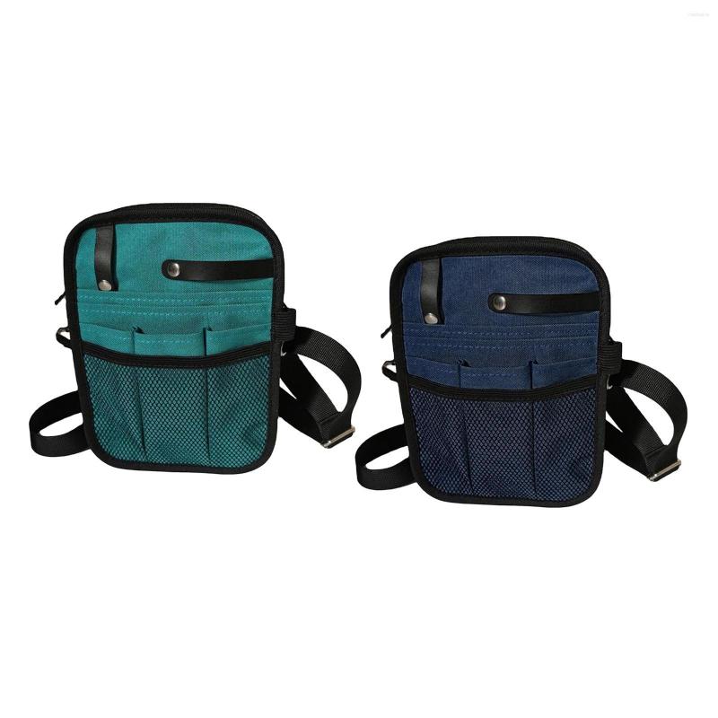

Waist Bags Fanny Pack Nursing Belt Organizer Bag Shoulder Pouch Case Apron, Blue