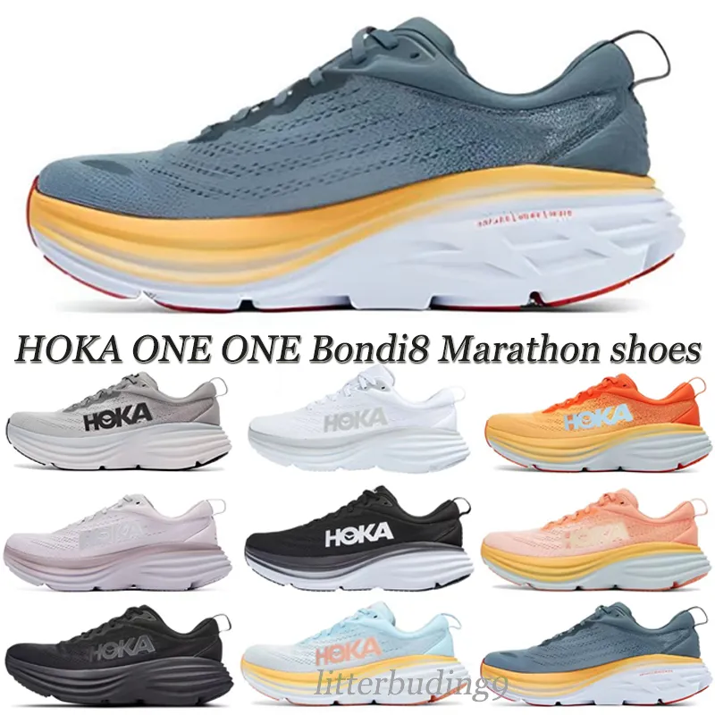 

HOKA ONE Clifton 8 Running Shoes Women Men Athletic Shoe Real Teal White Black Seaweed Green Sneakers 2023
