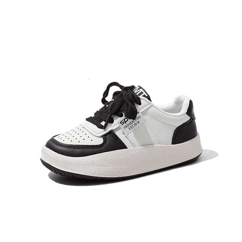 

Chil1en's Bread Small White Shoes 2023 Spring New Boys' Sports Shoes Girls' Cricket Shoes Middle School Students' Shoes, Black3