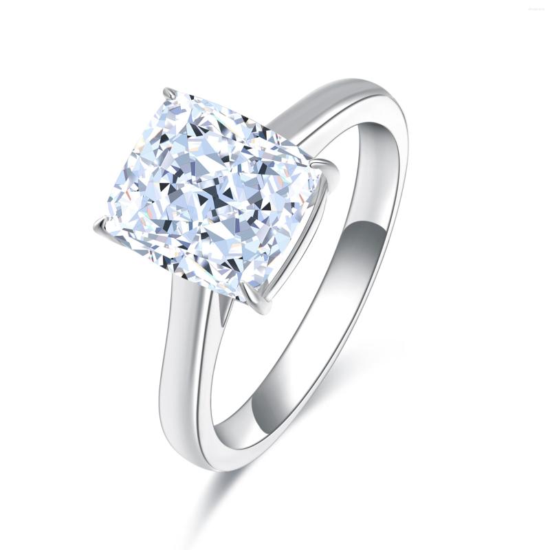 

Cluster Rings Pirmiana 925 Sterling Silver Ring 3.0ct Cushion Cut White Simulated Diamond Cubic Zircon Gemstone Fashion Jewelry
