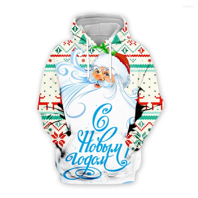 

Men's Hoodies Pattern Christmas 3D Digital Printing Santa Claus Easy Couples Dress Hooded Cap Hoodie, K6