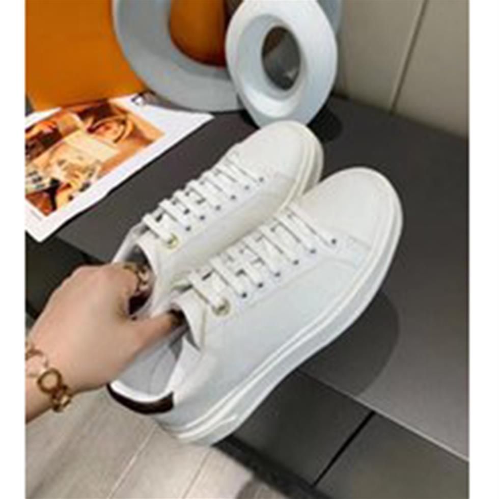 

Top Quality Fashion Sneakers Men Women Leather Flats Luxury Designer Trainers Casual Shoes Tennis Dress Sneaker285Z, Black