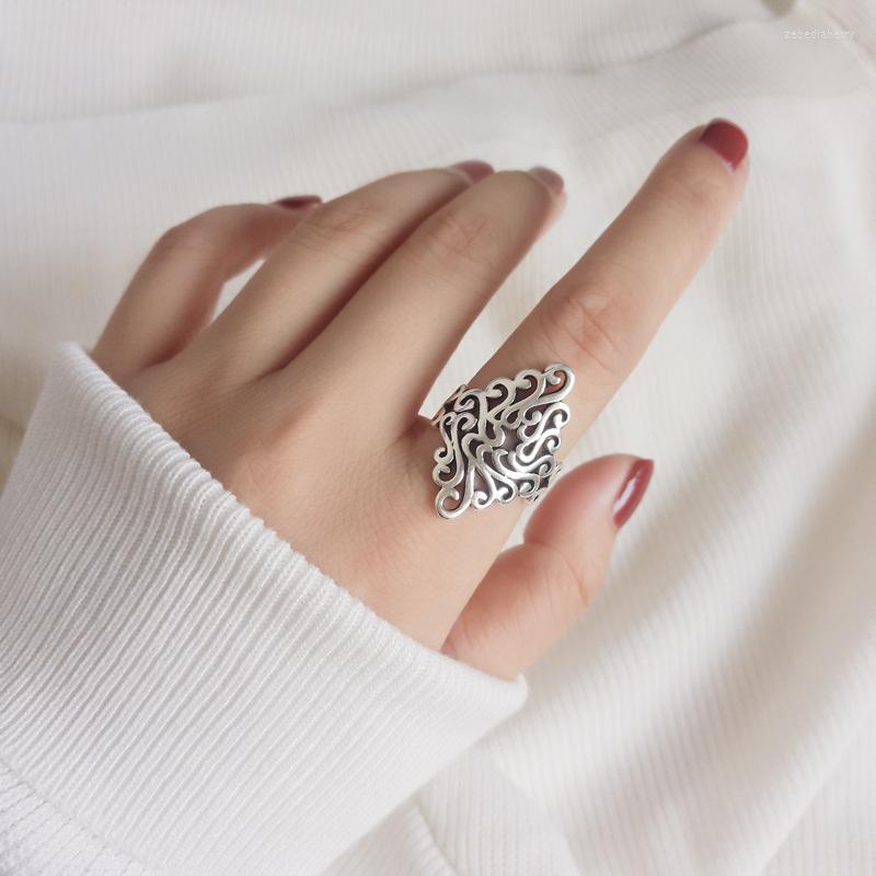 

Wedding Rings Punk Vintage Hip Hop Flower For Women Girls Trendy Female Jewelry 2023
