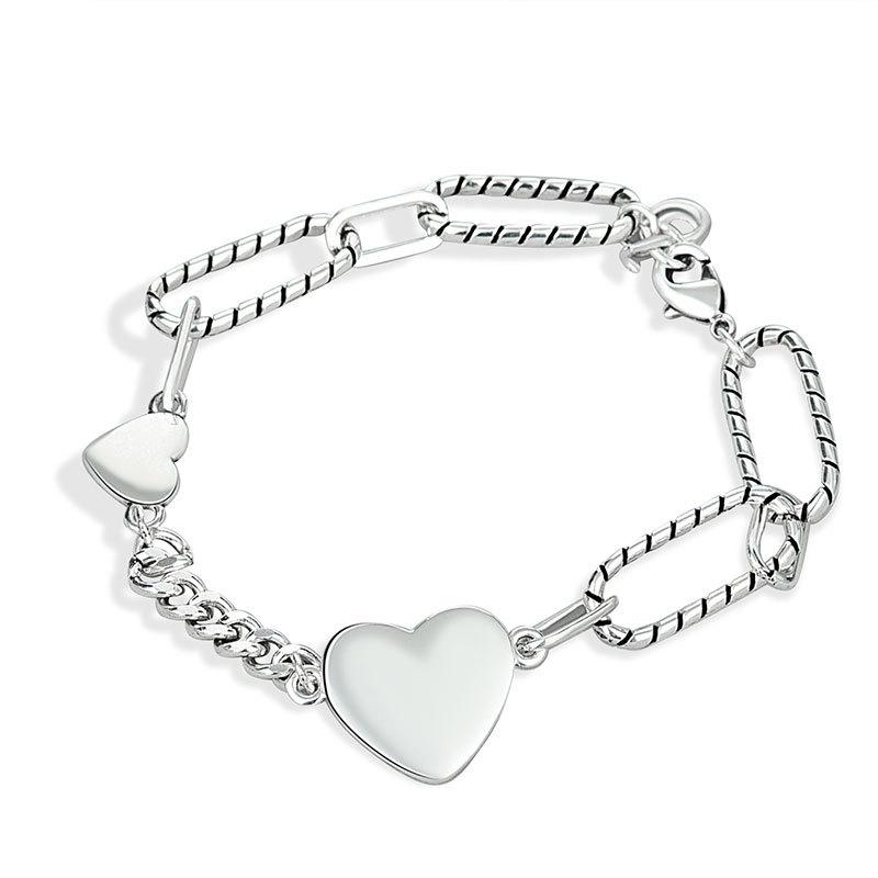 

Charm Bracelets Vintage Punk Korean Design Love Heart Bracelet &Bangle For Women Wedding Jewelry Gift SL058Charm