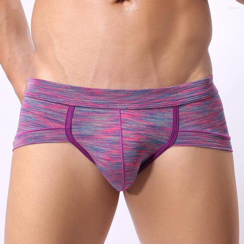 

Underpants Colorful Design Men's Sexy Briefs Low-Rise Breathable Men Triangle Soft Cotton Underwear For Male -2XL, Red