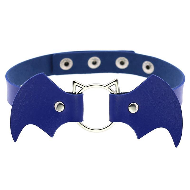 

Choker Chokers Collar Women Pu Leather Bat Necklace Goth Chocker Gothic Jewelry Steampunk Accessories Bijoux Femme