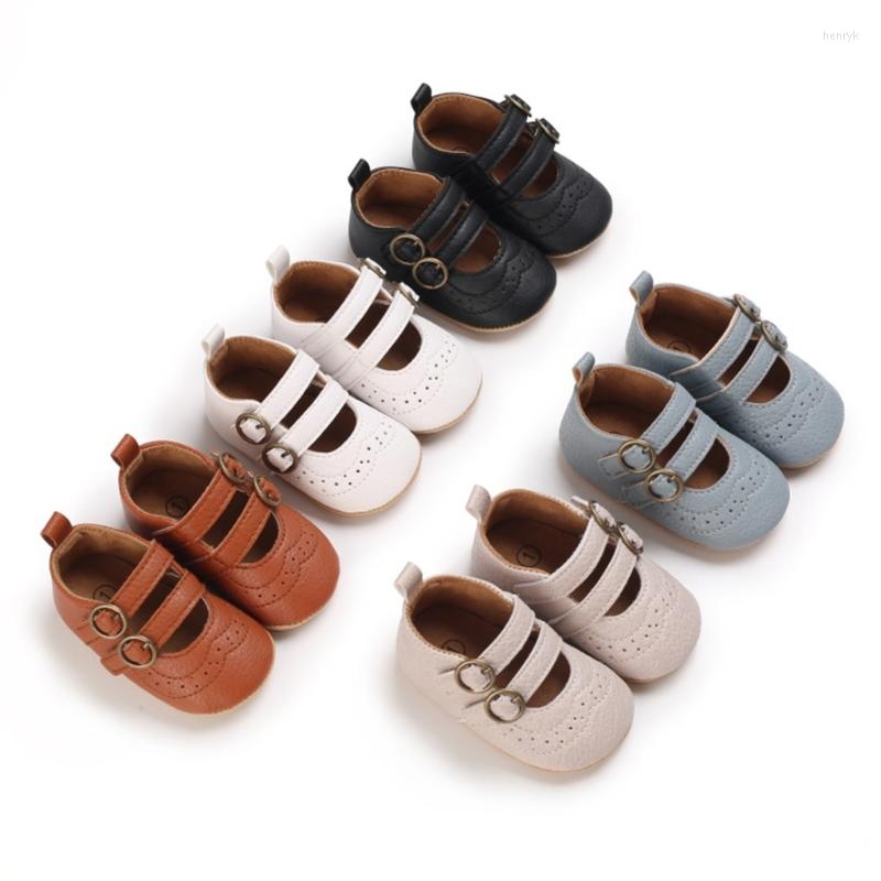 

First Walkers Baby Boys Girls Shoes Non-Slip Sole PU Infant Walking Toddler Gift, Brown