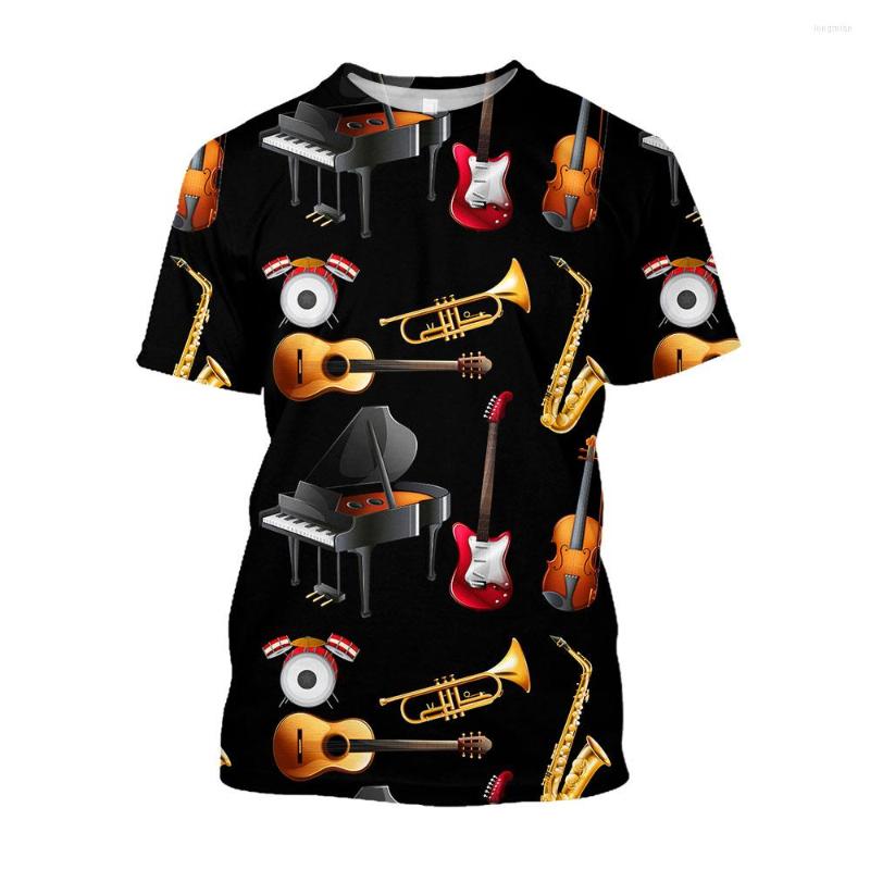 

Men's T Shirts Jumeast 3D Violin Guitar Printed T-shirts Hip Hop Music Shirt For Men Streetwear Casual Y2K Harajuku Fashion Clothes T-shirty, 06