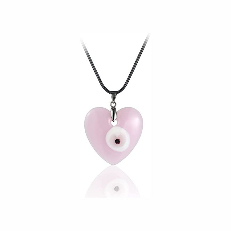 

In Bulk Devil's Eye Pendant Necklaces Wax Rope Turkish Blue Eyes Round Drop-shaped Necklace Jewelry Accessorie
