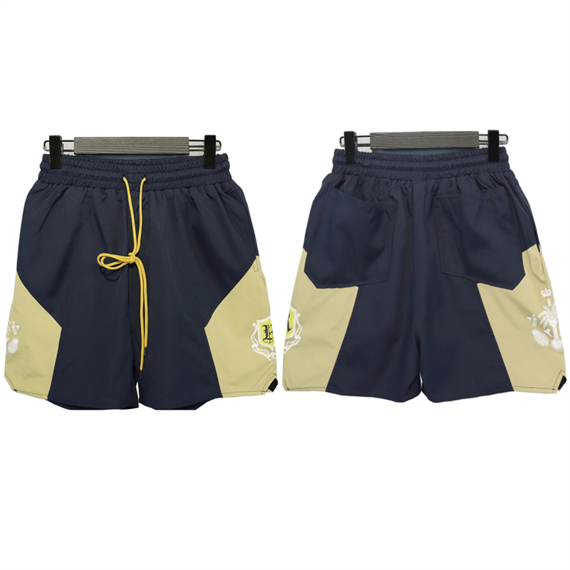 

2023ss Shorts Men Women Print Streetwear Mesh Drawstring Breeches